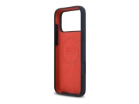 Capa MagSafe de silicone Red Bull com anel vermelho para iPhone 17 Pro Max, azul marinho.
