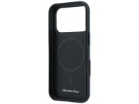 Funda semitransparente de piel Mercedes con efecto madera y MagSafe para iPhone 17 Pro Max / 18 Pro 