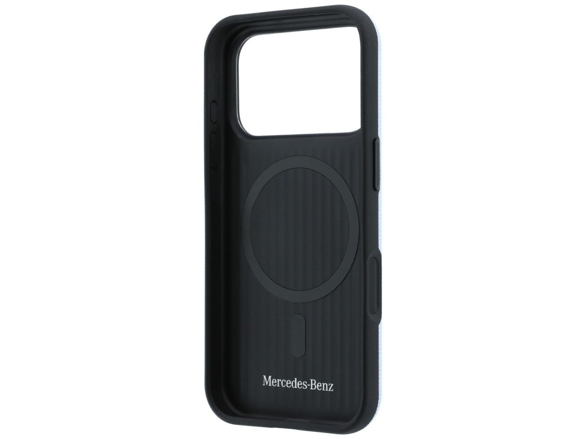 Funda semitransparente de piel Mercedes con efecto madera y MagSafe para iPhone 17 Pro Max / 18 Pro