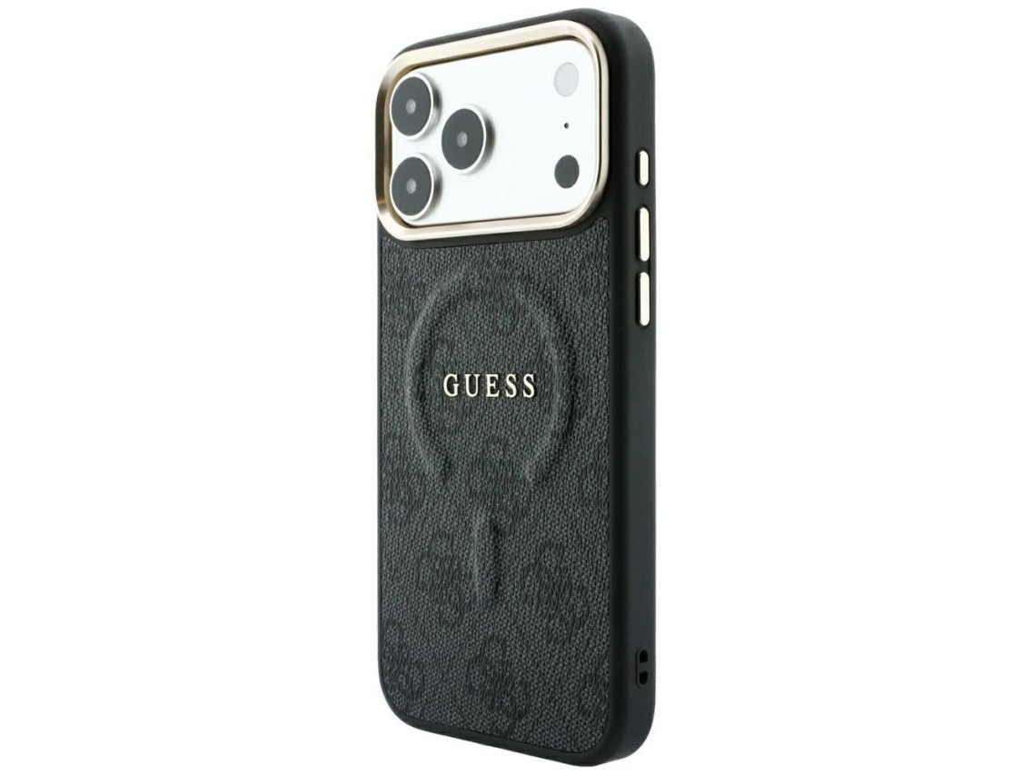 Guess Embossed 4G Classic MagSafe Case for iPhone 17 Pro / 18 Pro - Black