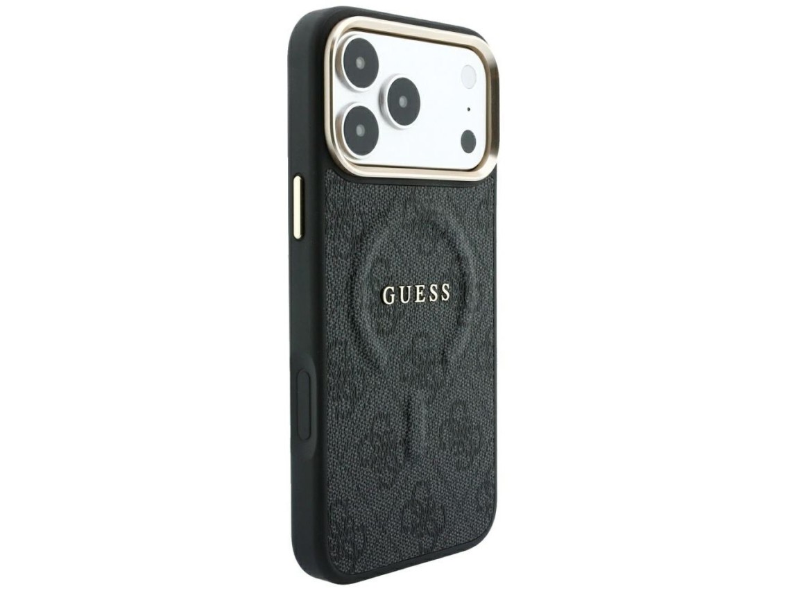 Guess Embossed 4G Classic MagSafe Case for iPhone 17 Pro / 18 Pro - Black