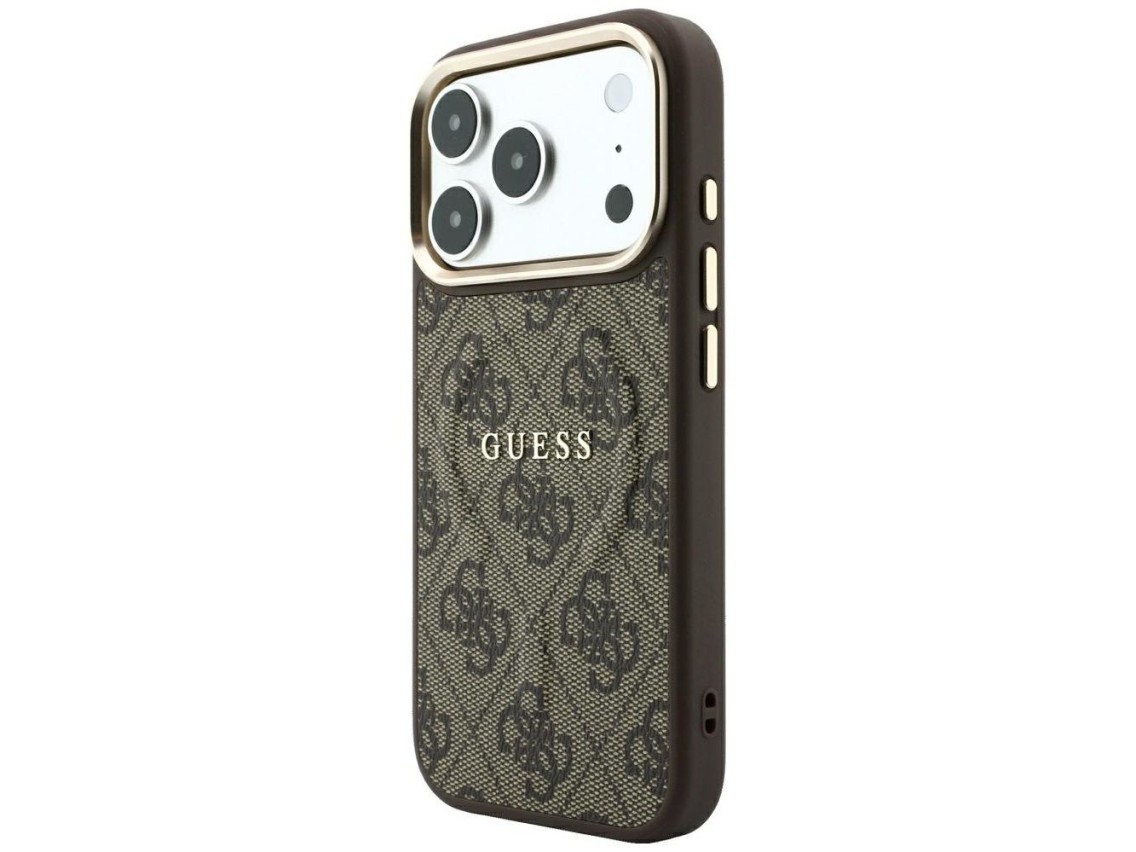 Guess Embossed 4G Classic MagSafe Case for iPhone 17 Pro Max / 18 Pro Max - Brown