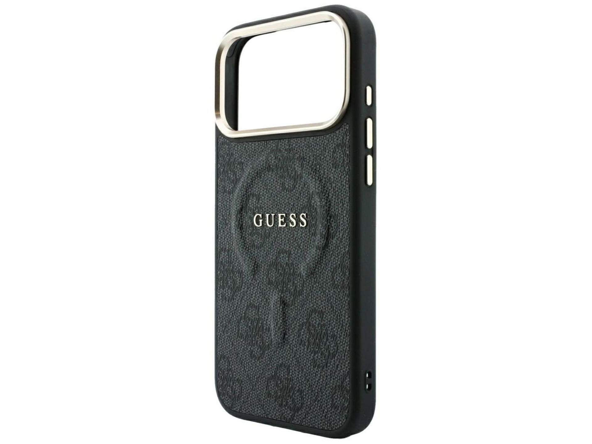 Capa Guess Embossed 4G Classic MagSafe para iPhone 17 Pro Max / 18 Pro Max - Preta