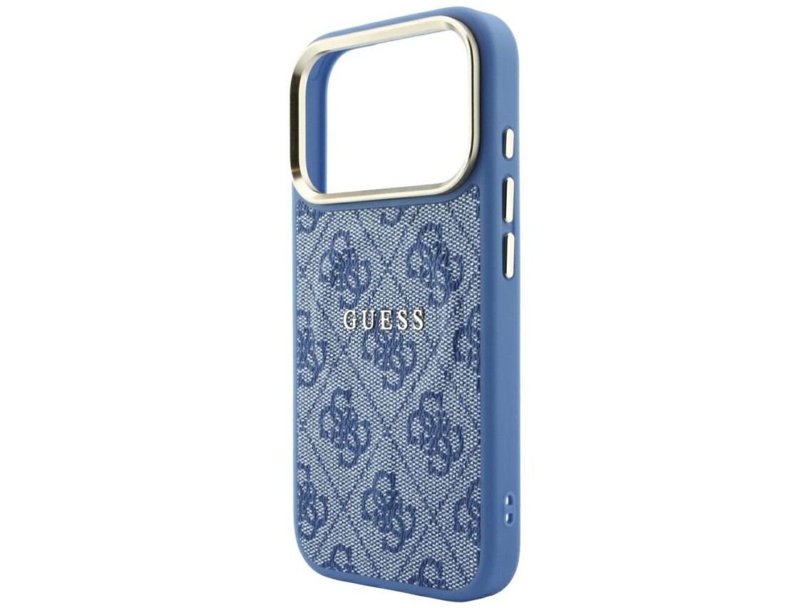 Capa Guess Embossed 4G Classic MagSafe para iPhone 17 Pro Max / 18 Pro Max - Azul