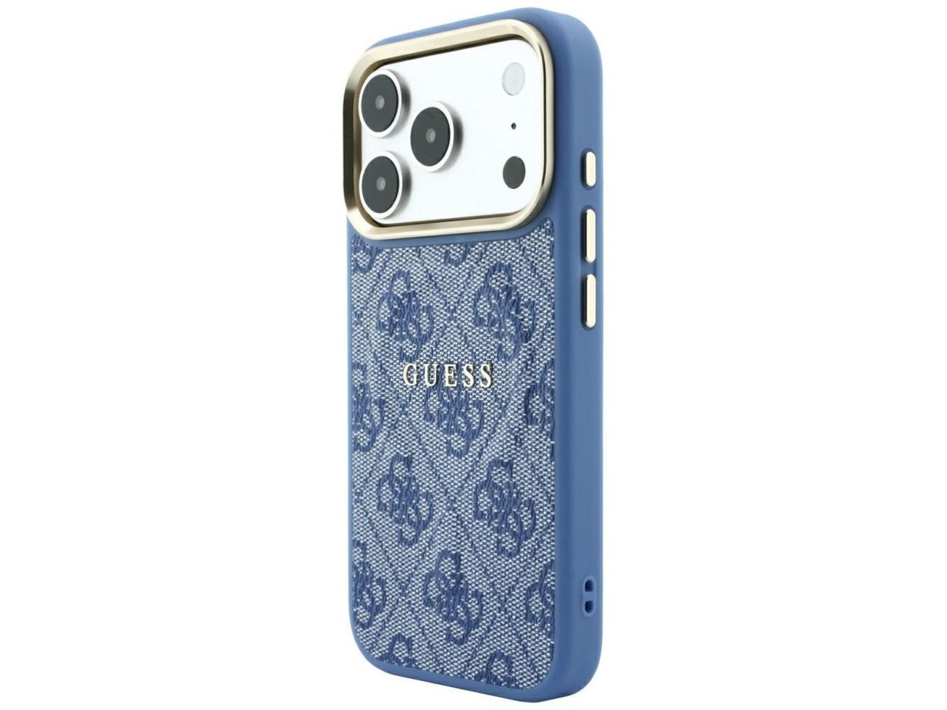 Capa Guess Embossed 4G Classic MagSafe para iPhone 17 Pro Max / 18 Pro Max - Azul