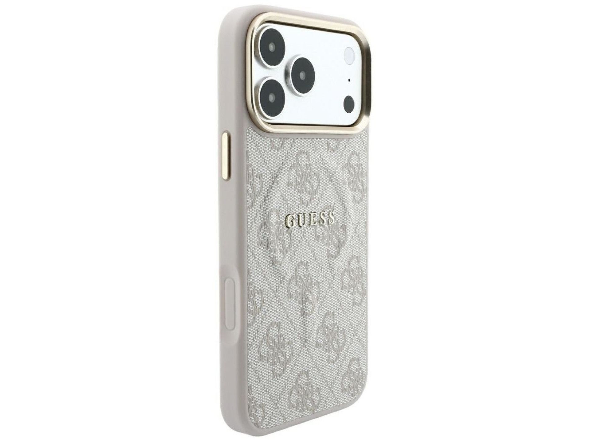 Capa Guess Embossed 4G Classic MagSafe para iPhone 17 Pro / 18 Pro - Rosa
