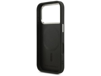 Karl Lagerfeld Embossed Open Ring RSG Logo MagSafe Case for iPhone 17 Pro / 18 Pro - Black Karl Lagerfeld Embossed Open Ring RSG Logo MagSafe Case for iPhone 17 Pro / 18 Pro - Black