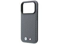 Capa MagSafe BMW M Carbon Metal Logo para iPhone 17 Pro Max / 18 Pro Max - Cinza Capa MagSafe BMW M Carbon Metal Logo para iPhone 17 Pro Max / 18 Pro Max - Cinza