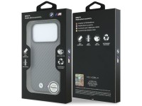 Capa MagSafe BMW M Carbon Metal Logo para iPhone 17 Pro Max / 18 Pro Max - Cinza Capa MagSafe BMW M Carbon Metal Logo para iPhone 17 Pro Max / 18 Pro Max - Cinza