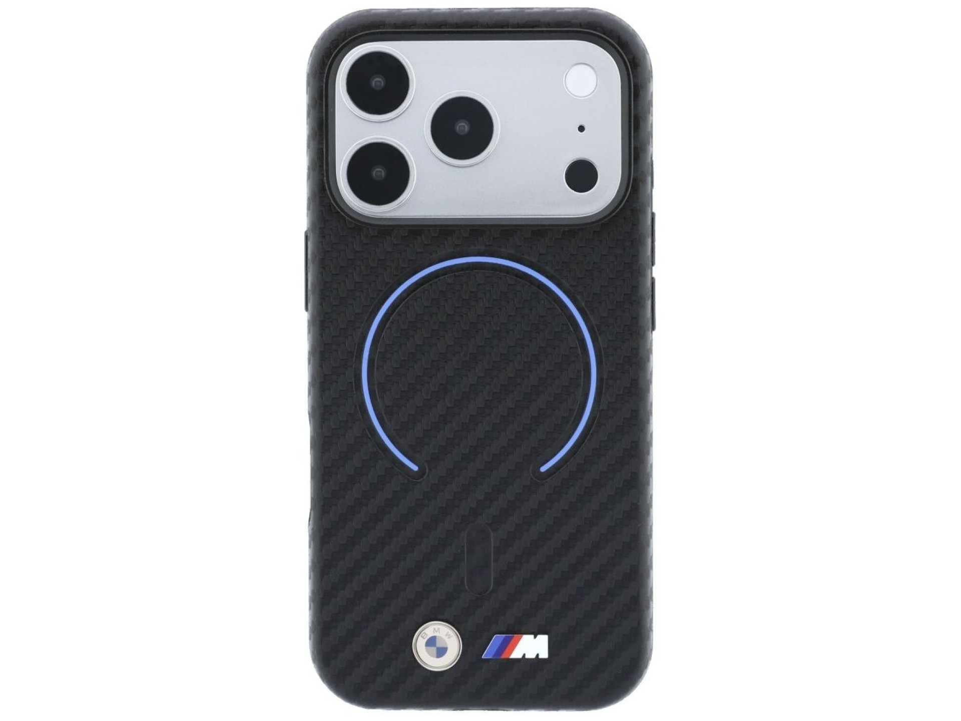 BMW M Carbon Printed Ring MagSafe Case for iPhone 17 Pro Max / 18 Pro Max - Black