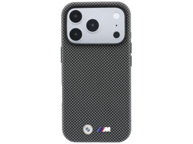BMW M Quadrille Kevlar Metal Logo MagSafe Case for iPhone 17 Pro Max / 18 Pro Max - Gray BMW M Quadrille Kevlar Metal Logo MagSafe Case for iPhone 17 Pro Max / 18 Pro Max - Gray