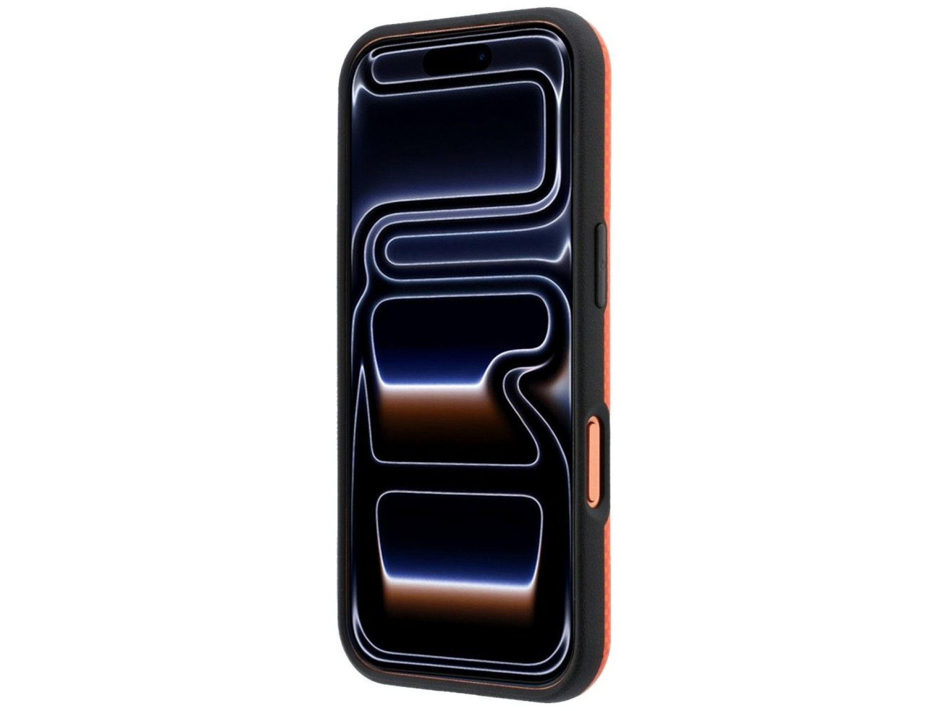 Funda BMW M Quadrille Kevlar Metal Logo MagSafe para iPhone 17 Pro Max / 18 Pro Max - Naranja
