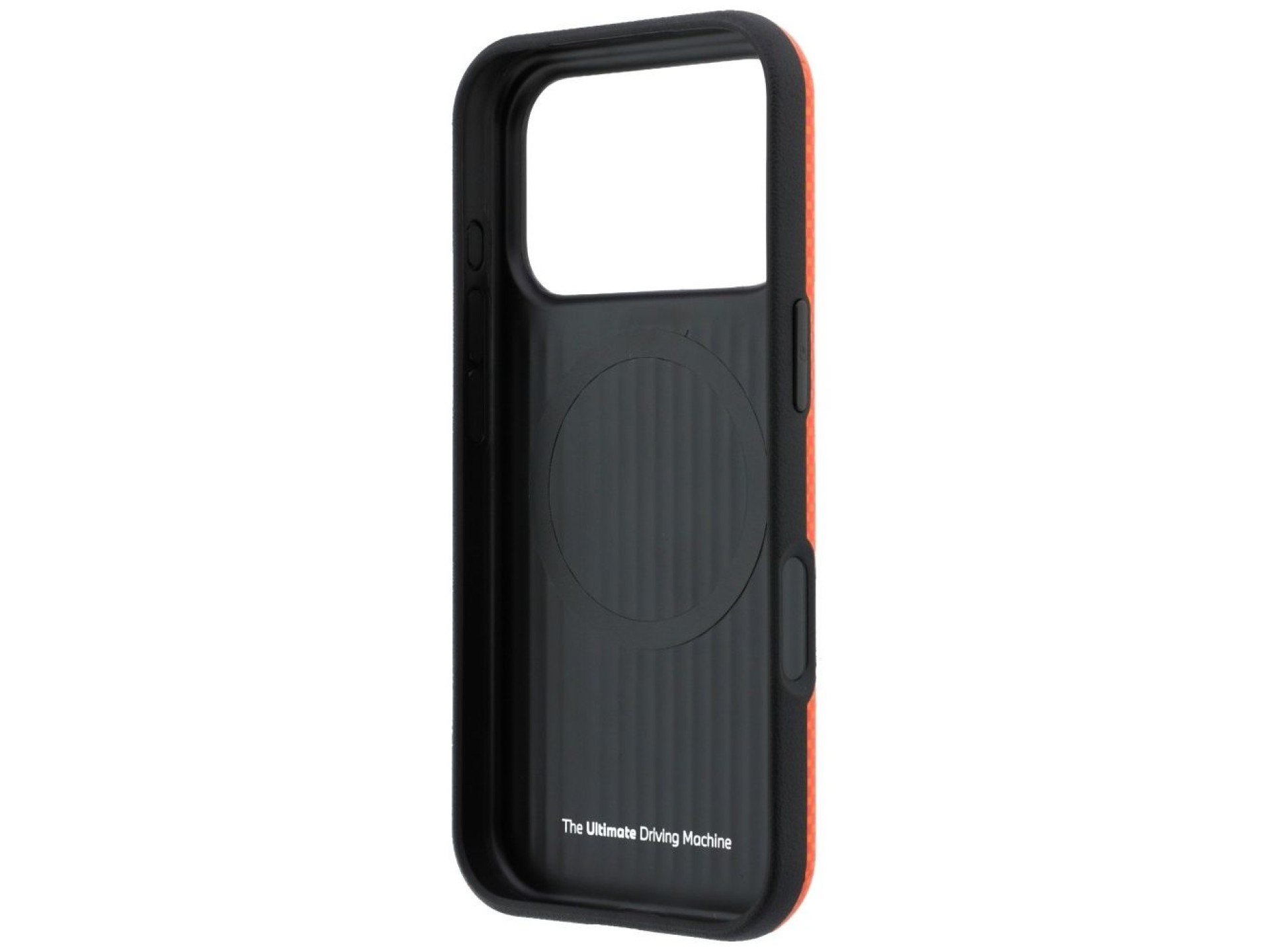 Funda BMW M Quadrille Kevlar Metal Logo MagSafe para iPhone 17 Pro Max / 18 Pro Max - Naranja