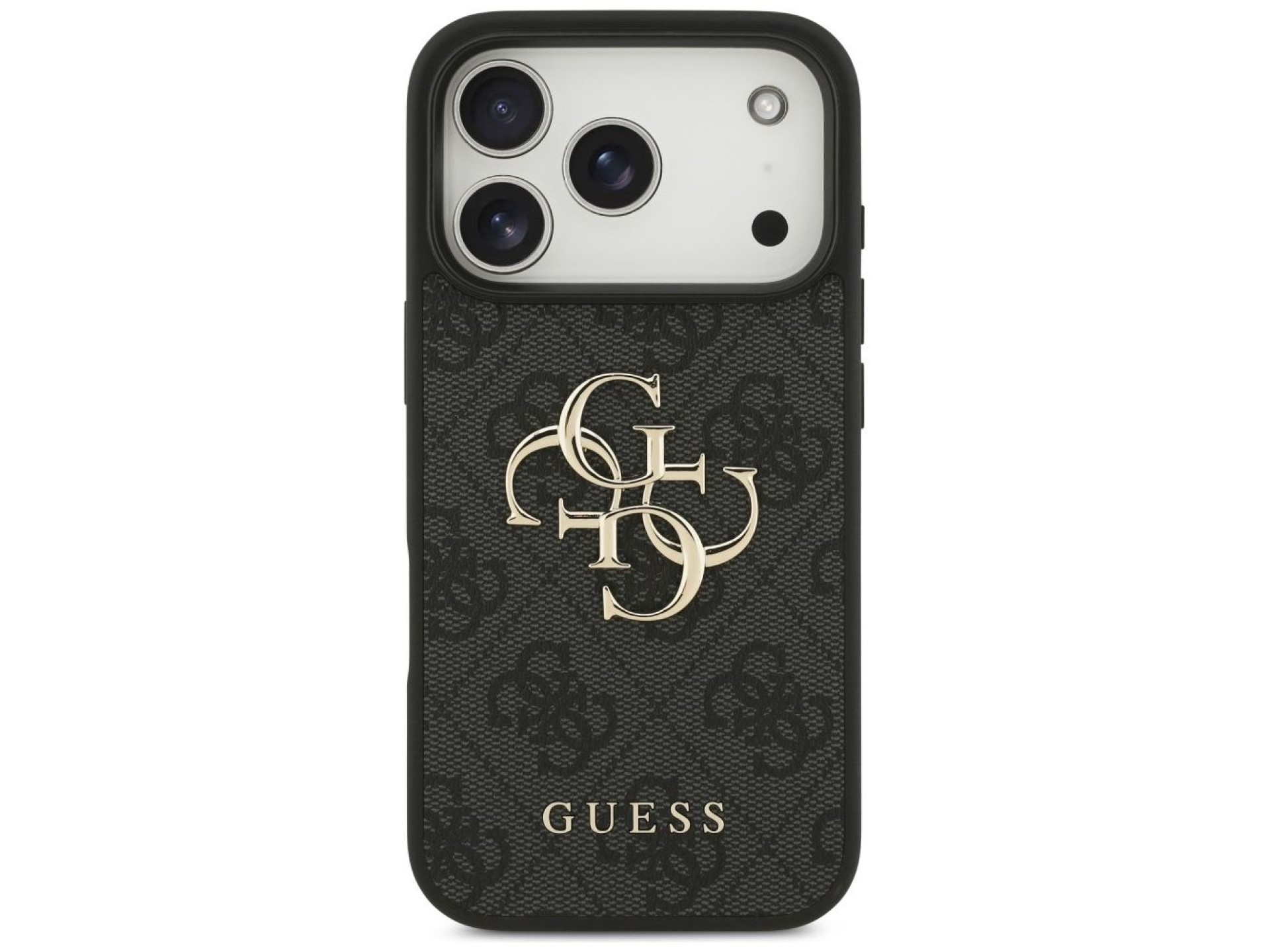 Capa Guess 4G com logo grande para iPhone 17 Pro / 18 Pro - Preta
