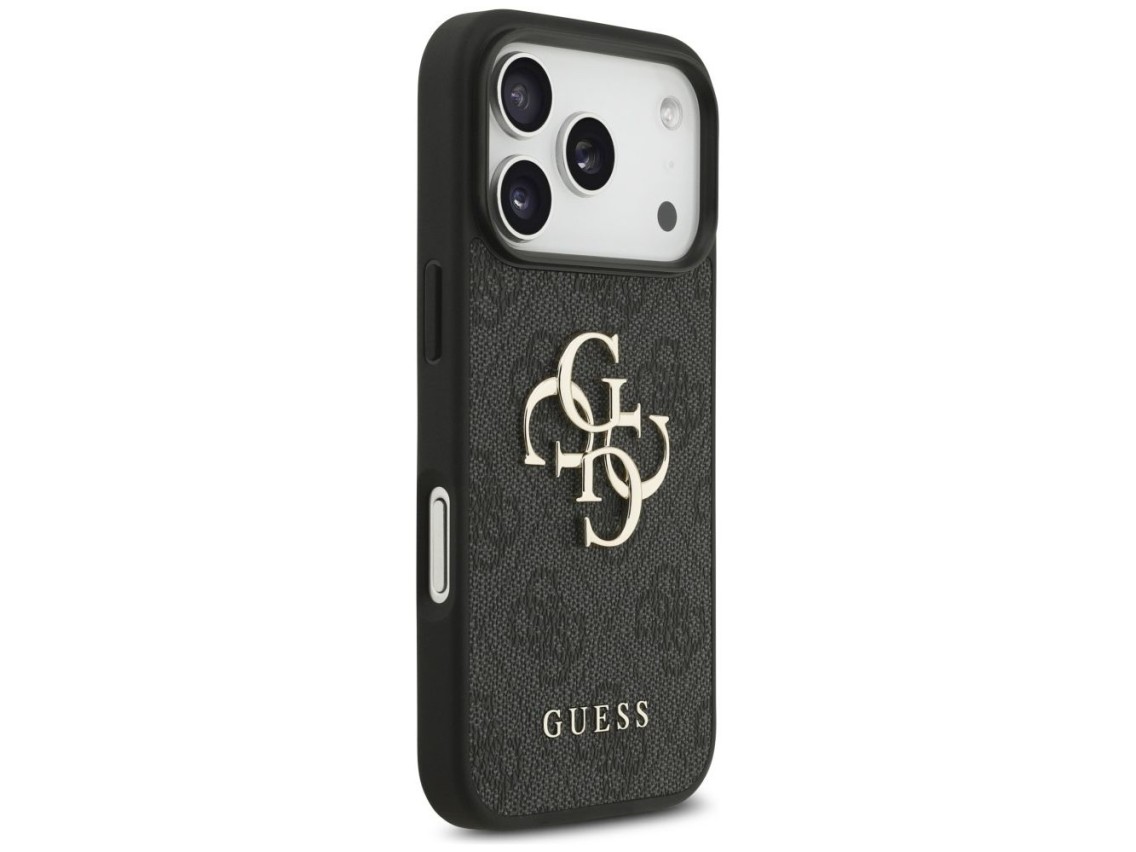 Capa Guess 4G com logo grande para iPhone 17 Pro / 18 Pro - Preta