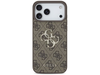 Capa Guess 4G com logo grande para iPhone 17 Pro / 18 Pro - Marrom