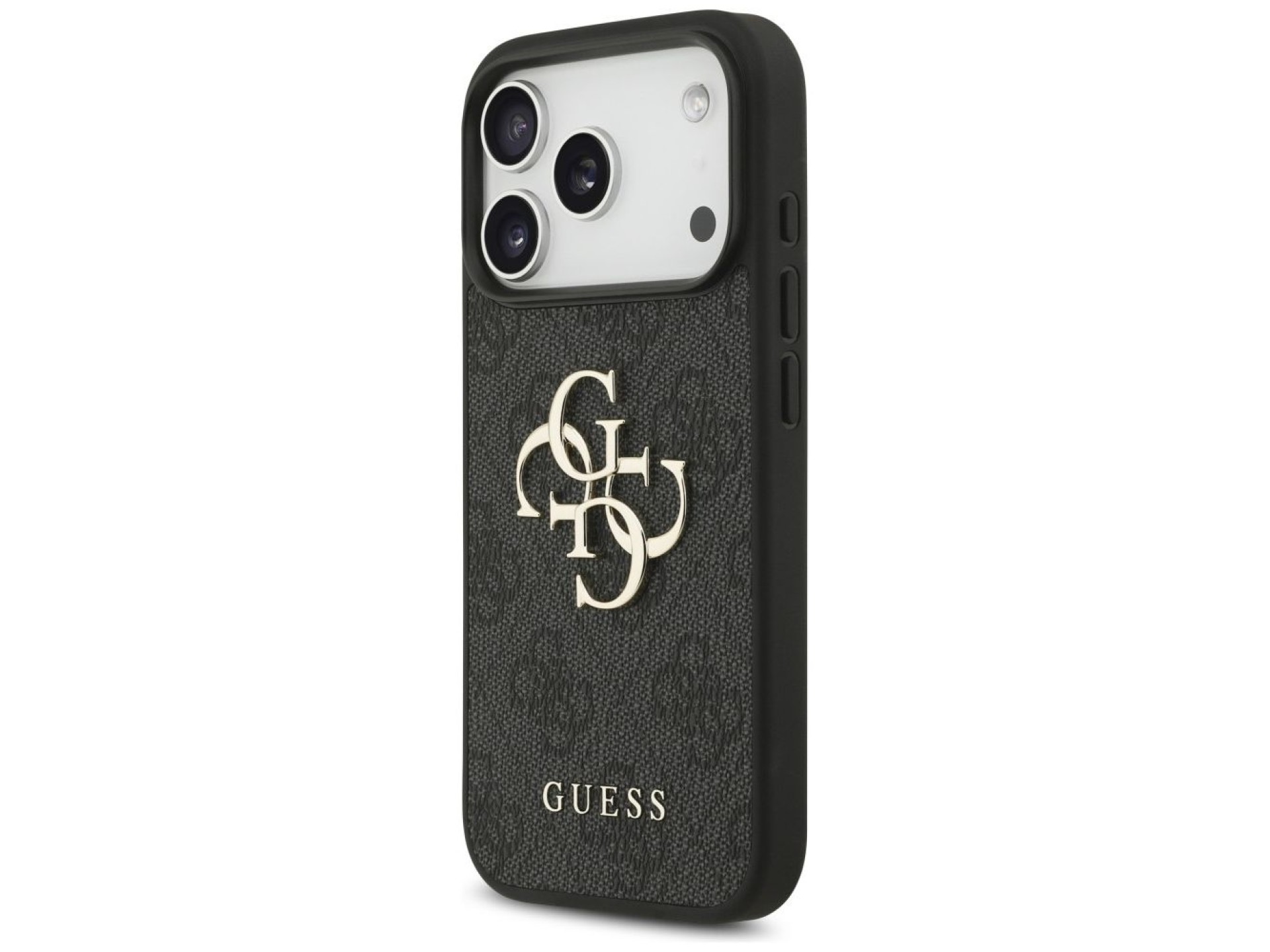 Capa Guess 4G com logo grande para iPhone 17 Pro / 18 Pro - Preta