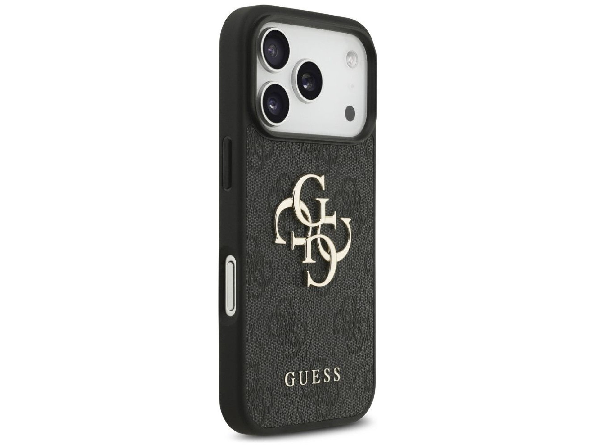 Capa Guess 4G com logo grande para iPhone 17 Pro / 18 Pro - Preta
