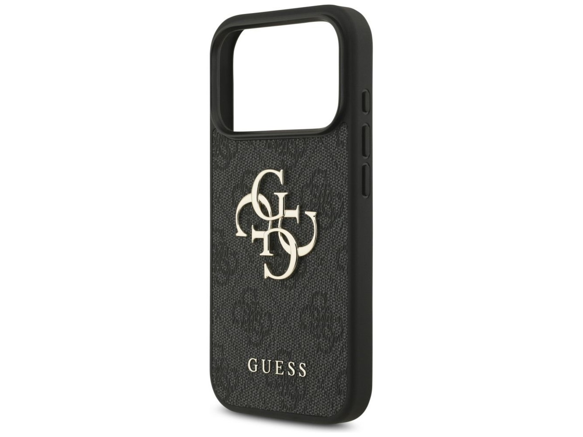 Capa Guess 4G com logo grande para iPhone 17 Pro / 18 Pro - Preta