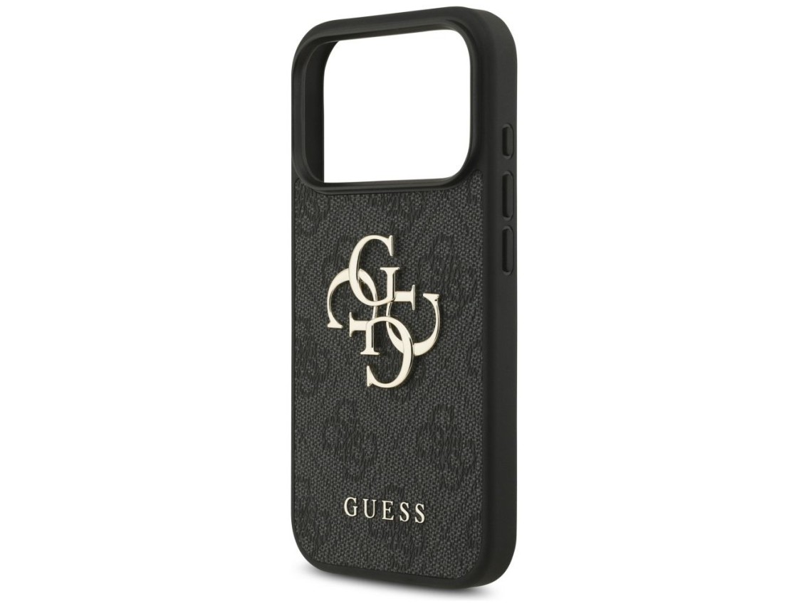 Capa Guess 4G com logo grande para iPhone 17 Pro / 18 Pro - Preta