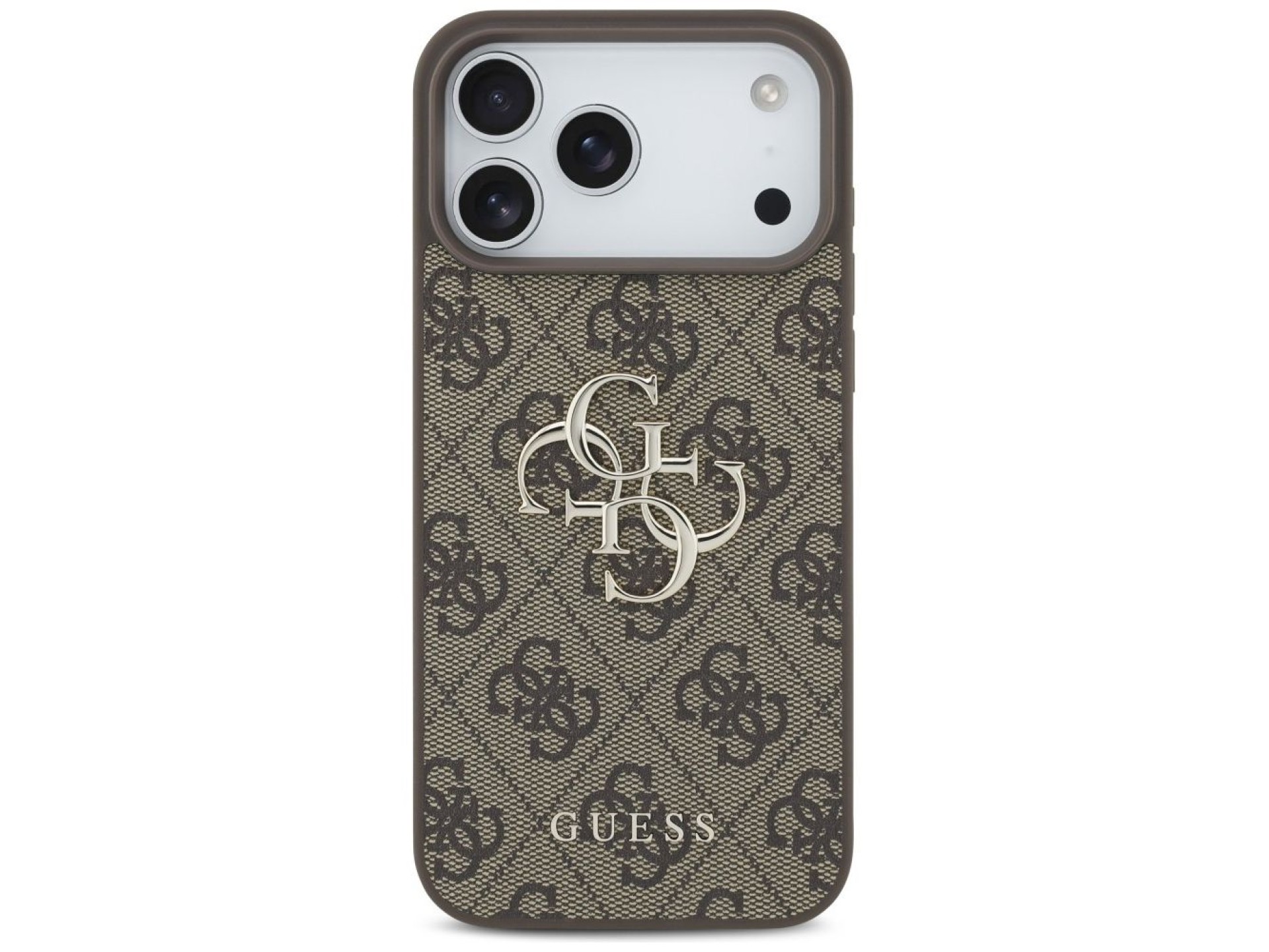 Funda Guess 4G con logo grande para iPhone 17 Pro Max / 18 Pro Max - Marrón