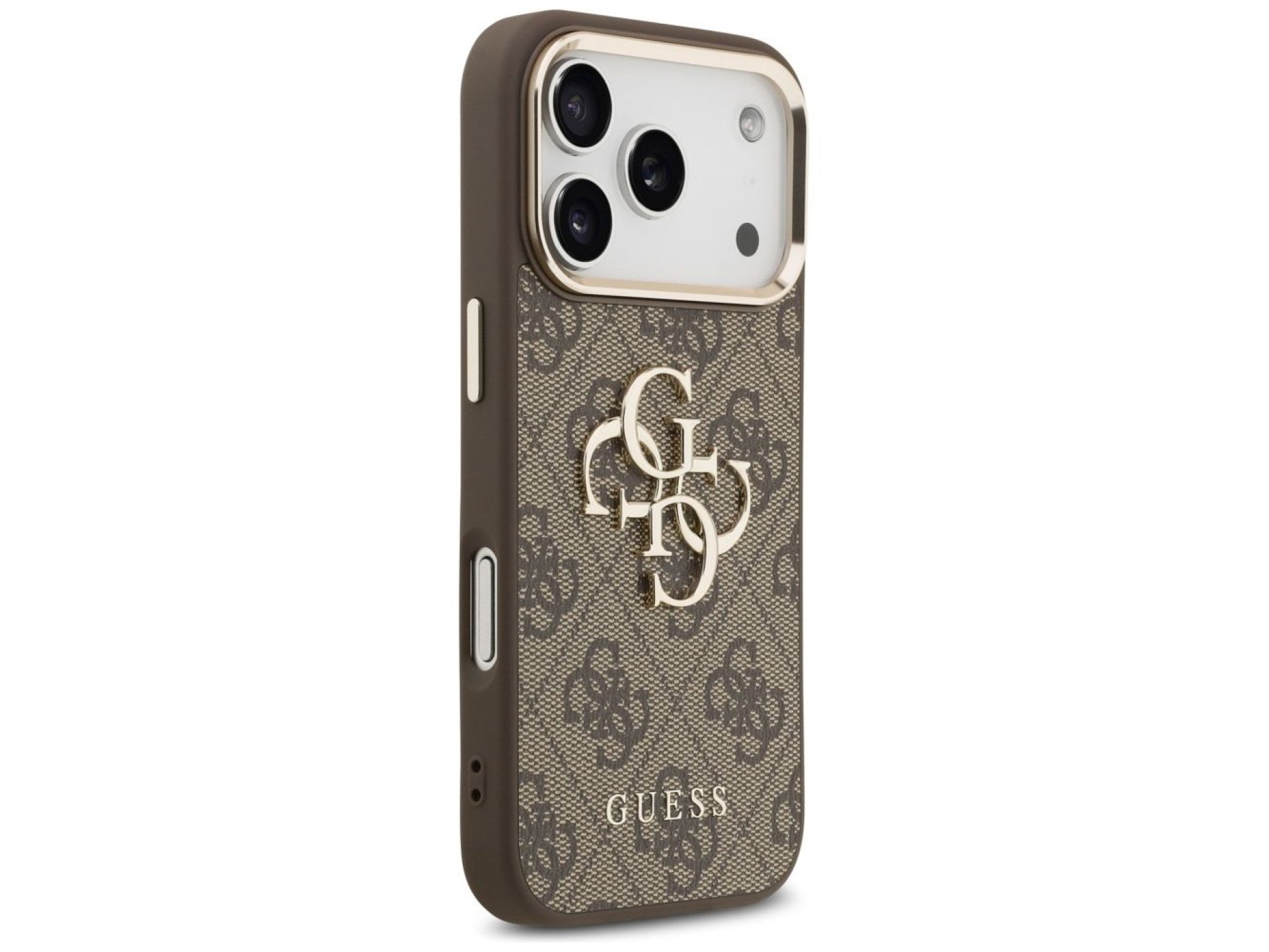Guess 4G Big 4G Classic Logo Case for iPhone 17 Pro Max / 18 Pro Max - Brown and Gold