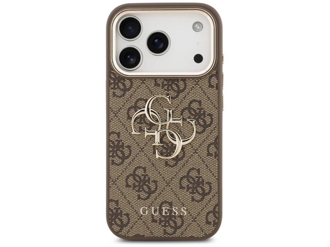 Guess 4G Big 4G Classic Logo Case for iPhone 17 Pro Max / 18 Pro Max - Brown and Gold