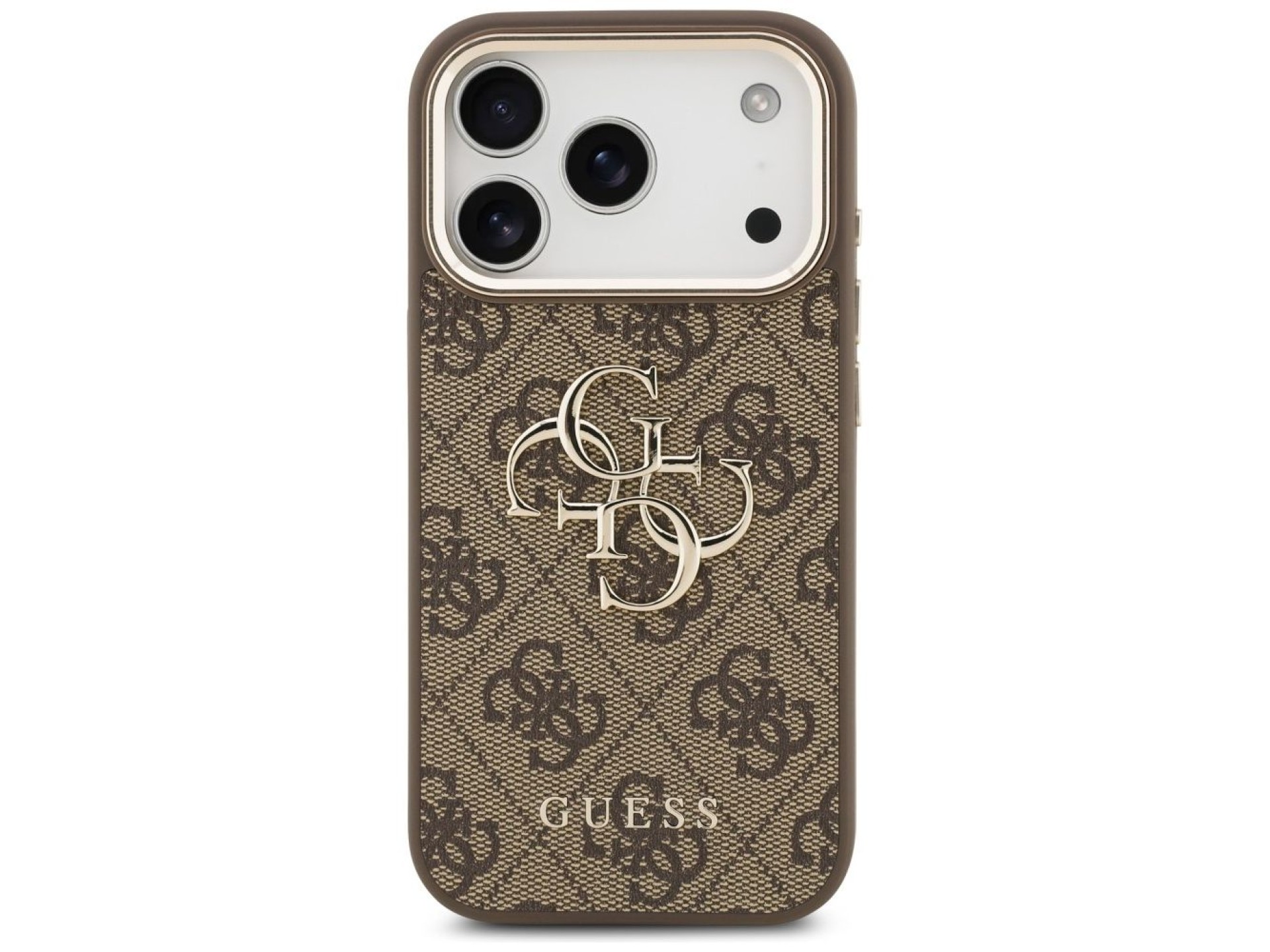 Guess 4G Big 4G Classic Logo Case for iPhone 17 Pro Max / 18 Pro Max - Brown and Gold