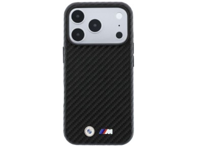 BMW M Carbon Metal Logo MagSafe Case for iPhone 17 Pro / 18 Pro - Black BMW M Carbon Metal Logo MagSafe Case for iPhone 17 Pro / 18 Pro - Black