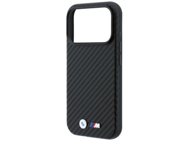 BMW M Carbon Metal Logo MagSafe Case for iPhone 17 Pro / 18 Pro - Black BMW M Carbon Metal Logo MagSafe Case for iPhone 17 Pro / 18 Pro - Black