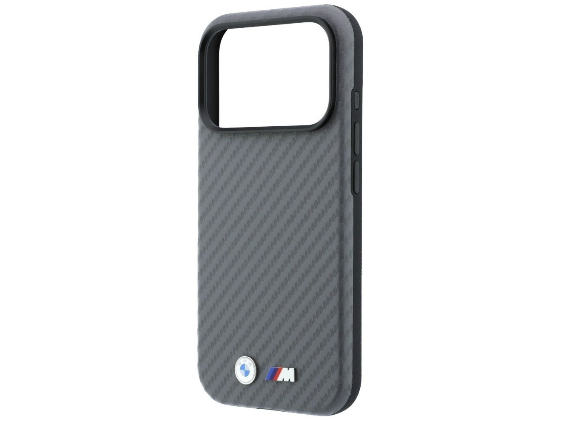Funda BMW M Carbon Metal Logo MagSafe para iPhone 17 Pro / 18 Pro - Gris