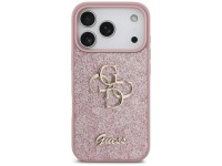 Capa Guess Fixed Glitter Big 4G para iPhone 17 Pro / 18 Pro - Rosa Capa Guess Fixed Glitter Big 4G para iPhone 17 Pro / 18 Pro - Rosa