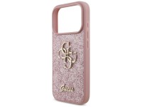 Capa Guess Fixed Glitter Big 4G para iPhone 17 Pro / 18 Pro - Rosa Capa Guess Fixed Glitter Big 4G para iPhone 17 Pro / 18 Pro - Rosa