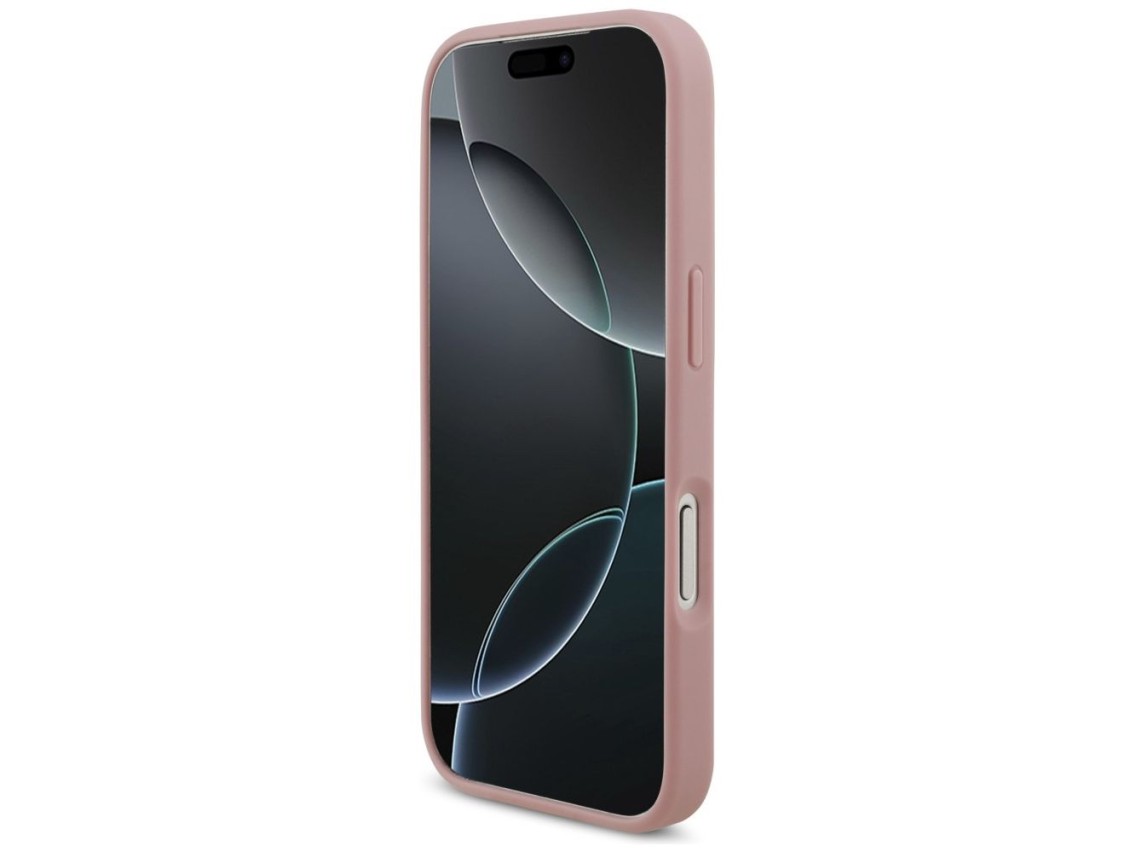 Capa Guess Fixed Glitter Big 4G para iPhone 17 Pro / 18 Pro - Rosa