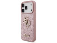 Capa Guess Fixed Glitter Big 4G para iPhone 17 Pro / 18 Pro - Rosa Capa Guess Fixed Glitter Big 4G para iPhone 17 Pro / 18 Pro - Rosa