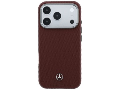 Funda Mercedes de piel semitransparente con efecto madera y MagSafe para iPhone 17 Pro Max / 18 Pro 