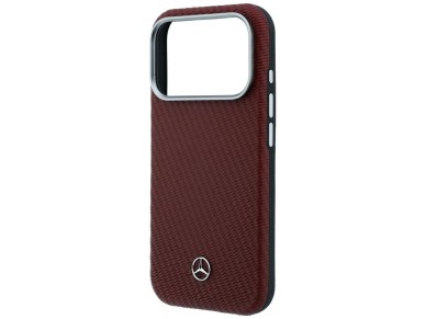 Funda Mercedes de piel semitransparente con efecto madera y MagSafe para iPhone 17 Pro Max / 18 Pro 