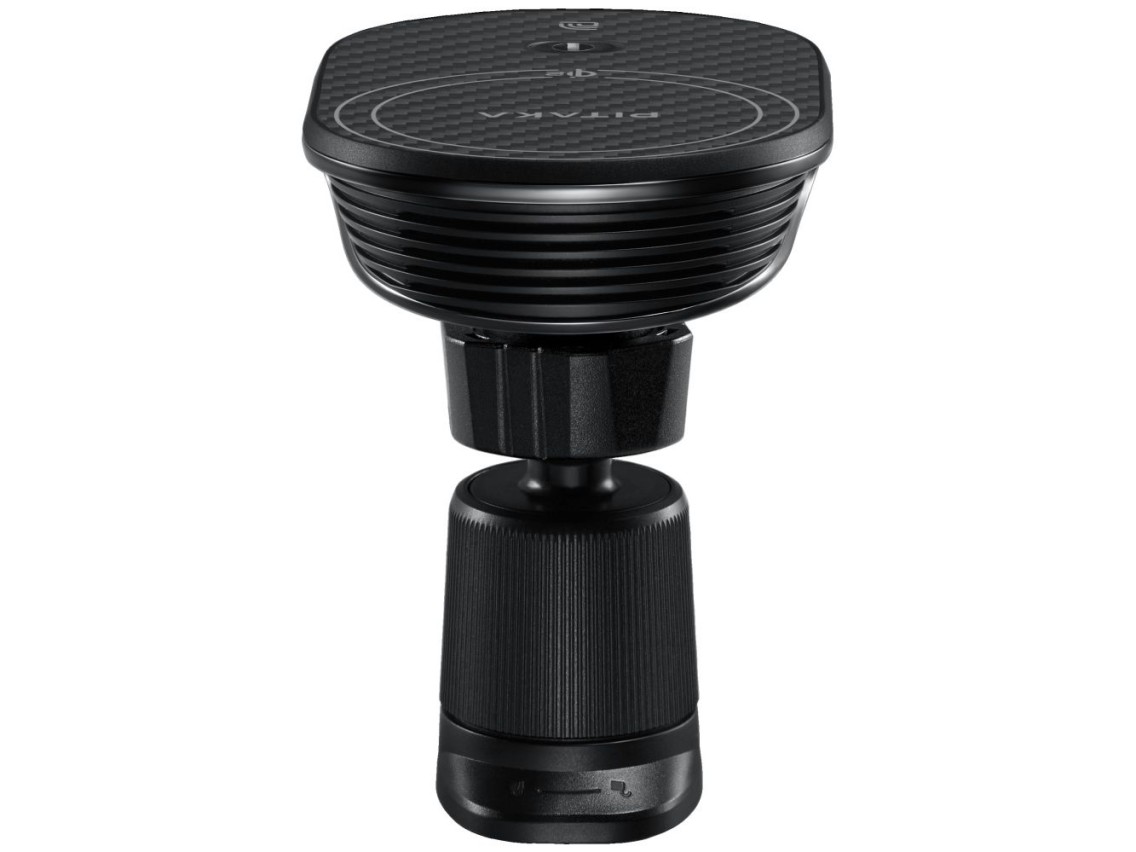 Soporte para coche con cargador inalámbrico PITAKA MagEZ Pro 2 Qi2 15W NFC MagSafe negro gris