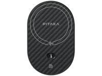 Soporte para coche con cargador inalámbrico PITAKA MagEZ Pro 2 Qi2 15W NFC MagSafe negro gris Soporte para coche con cargador inalámbrico PITAKA MagEZ Pro 2 Qi2 15W NFC MagSafe negro gris