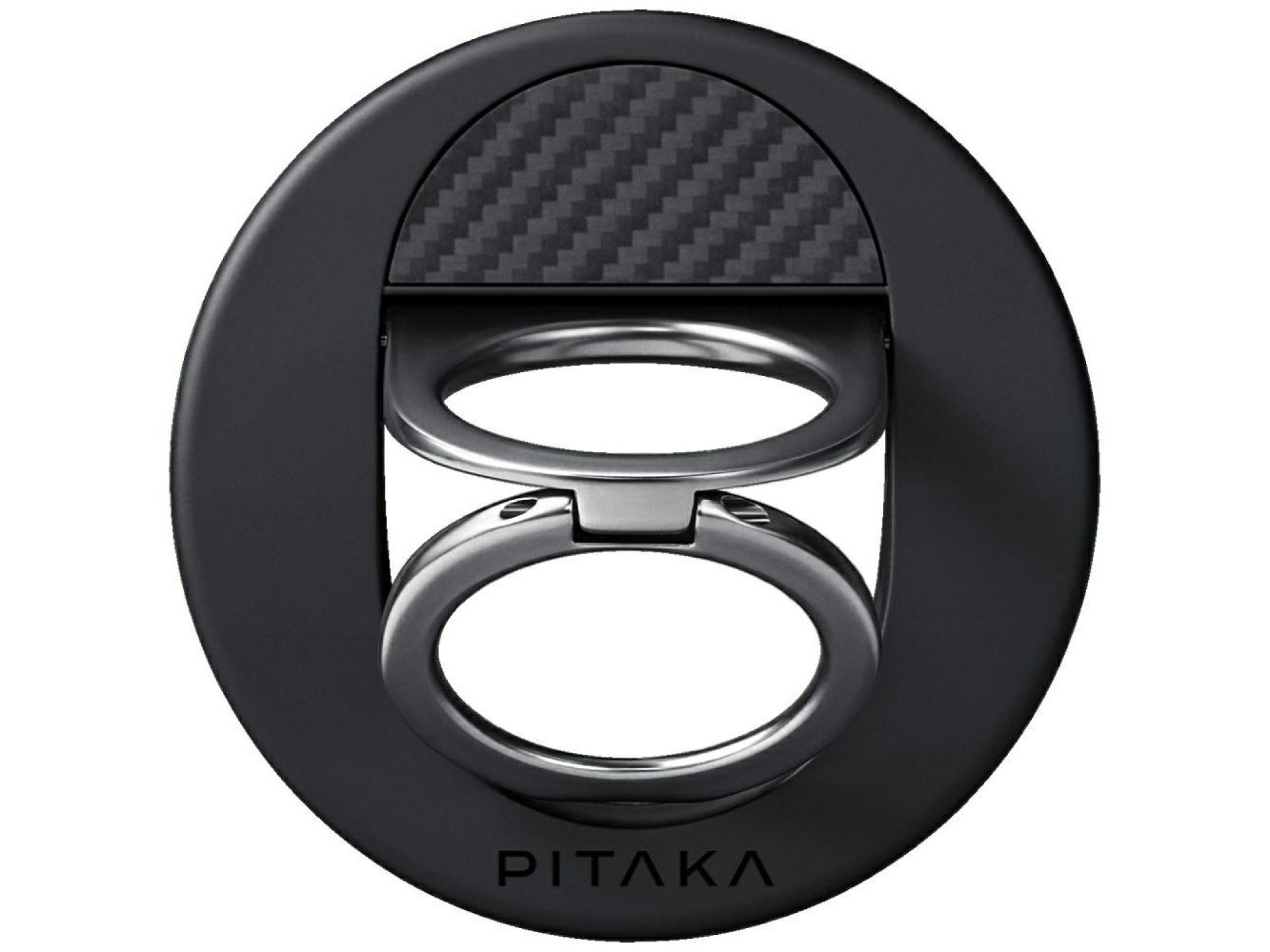 Magnetic holder PITAKA MagEZ Grip 3 MagSafe for phone black grey