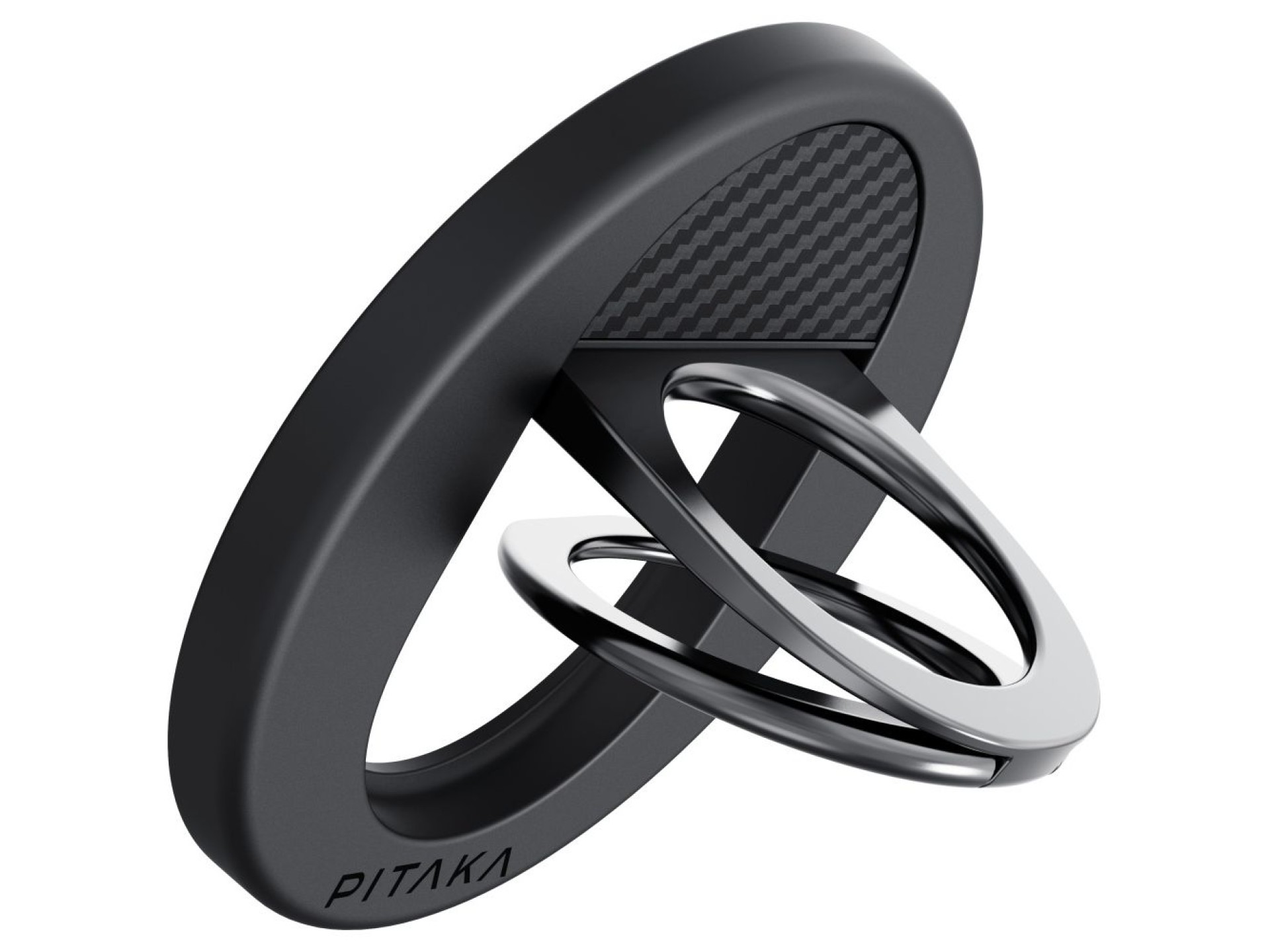 Magnetic holder PITAKA MagEZ Grip 3 MagSafe for phone black grey