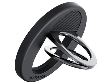 Magnetic holder PITAKA MagEZ Grip 3 MagSafe for phone black grey Magnetic holder PITAKA MagEZ Grip 3 MagSafe for phone black grey