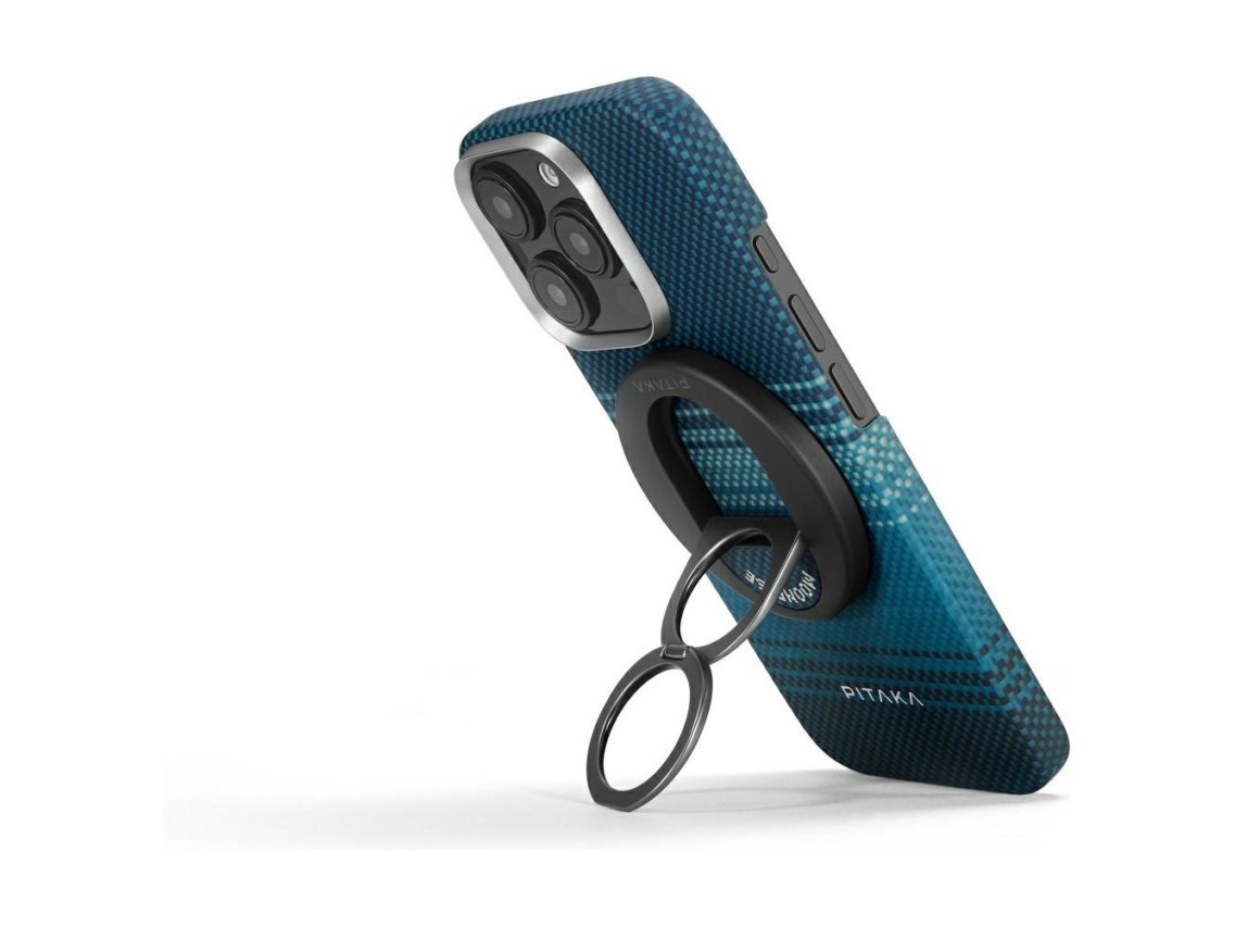 Suporte magnético PITAKA MagEZ Grip 3 MagSafe para telefone moonrise