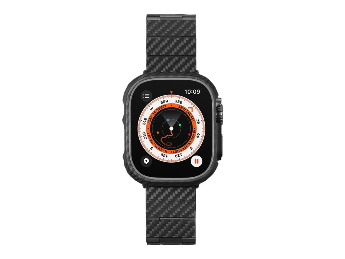 Band PITAKA Carbon Fiber Modern for Apple Watch 1/2/3/4/5/6/7/8/9/10/11/SE/SE 3/Ultra1/2/3 black
