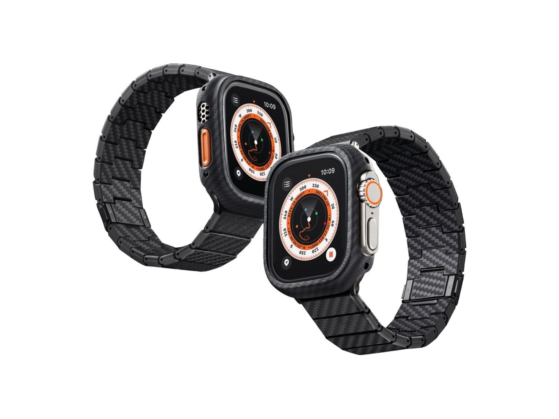 Band PITAKA Carbon Fiber Modern for Apple Watch 1/2/3/4/5/6/7/8/9/10/11/SE/SE 3/Ultra1/2/3 black