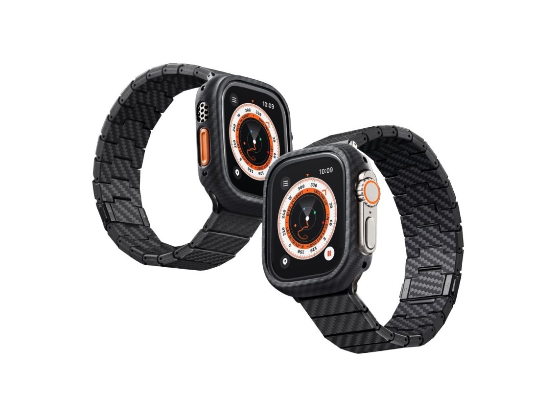 Band PITAKA Carbon Fiber Modern for Apple Watch 1/2/3/4/5/6/7/8/9/10/11/SE/SE 3/Ultra1/2/3 black