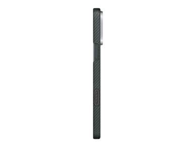 Funda PITAKA Ultra-Slim PitaTap MagSafe para iPhone 16 Pro Max, color negro y gris.