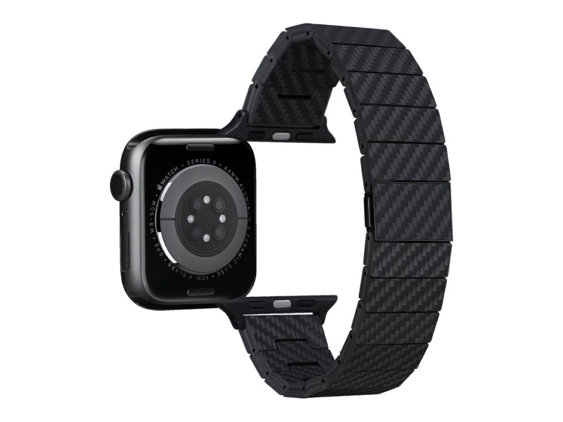 Band PITAKA Carbon Fiber Modern for Apple Watch 1/2/3/4/5/6/7/8/9/10/11/SE/SE 3/Ultra1/2/3 black