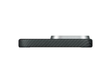 Funda PITAKA Ultra-Slim PitaTap MagSafe para iPhone 16 Pro Max, color negro y gris.