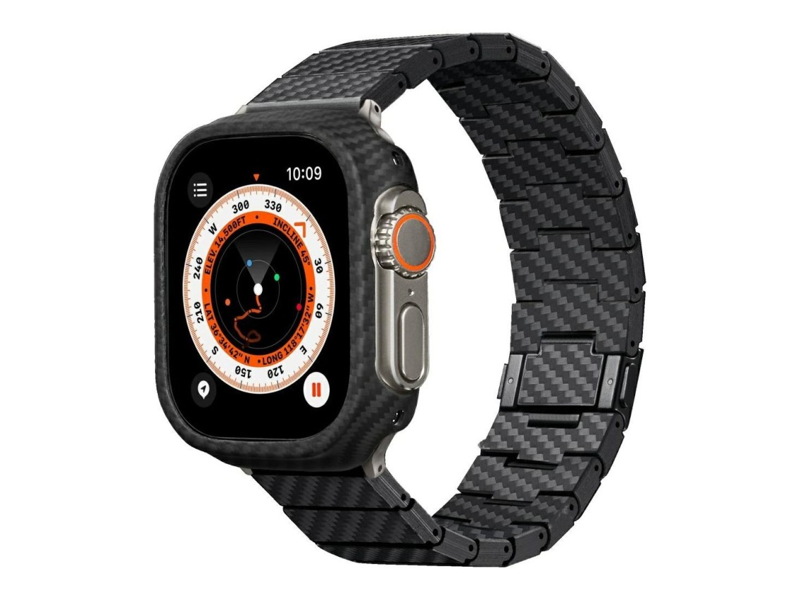 Band PITAKA Carbon Fiber Modern for Apple Watch 1/2/3/4/5/6/7/8/9/10/11/SE/SE 3/Ultra1/2/3 black